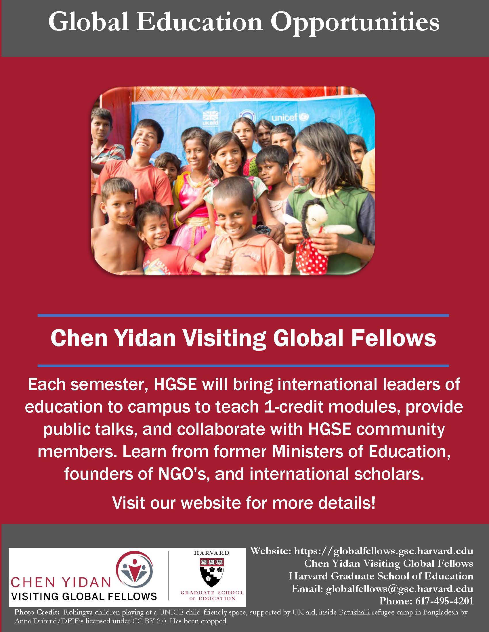 Chen Yidan Visiting Global Fellows Tabling Event